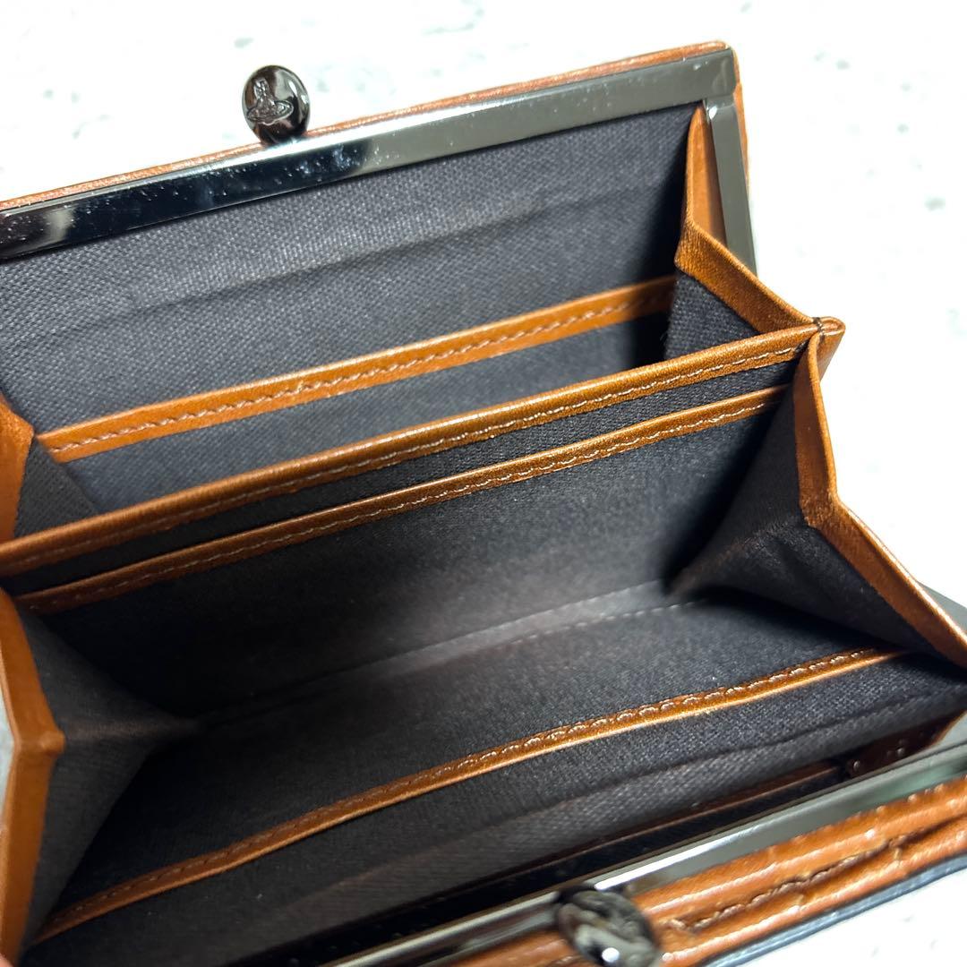 Vivienne Westwood 折財布 口金 がま口　レザー　ブラック