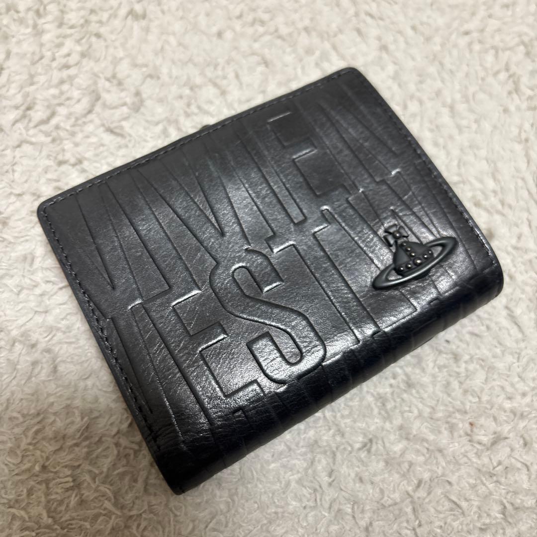 Vivienne Westwood 折財布 口金 がま口　レザー　ブラック