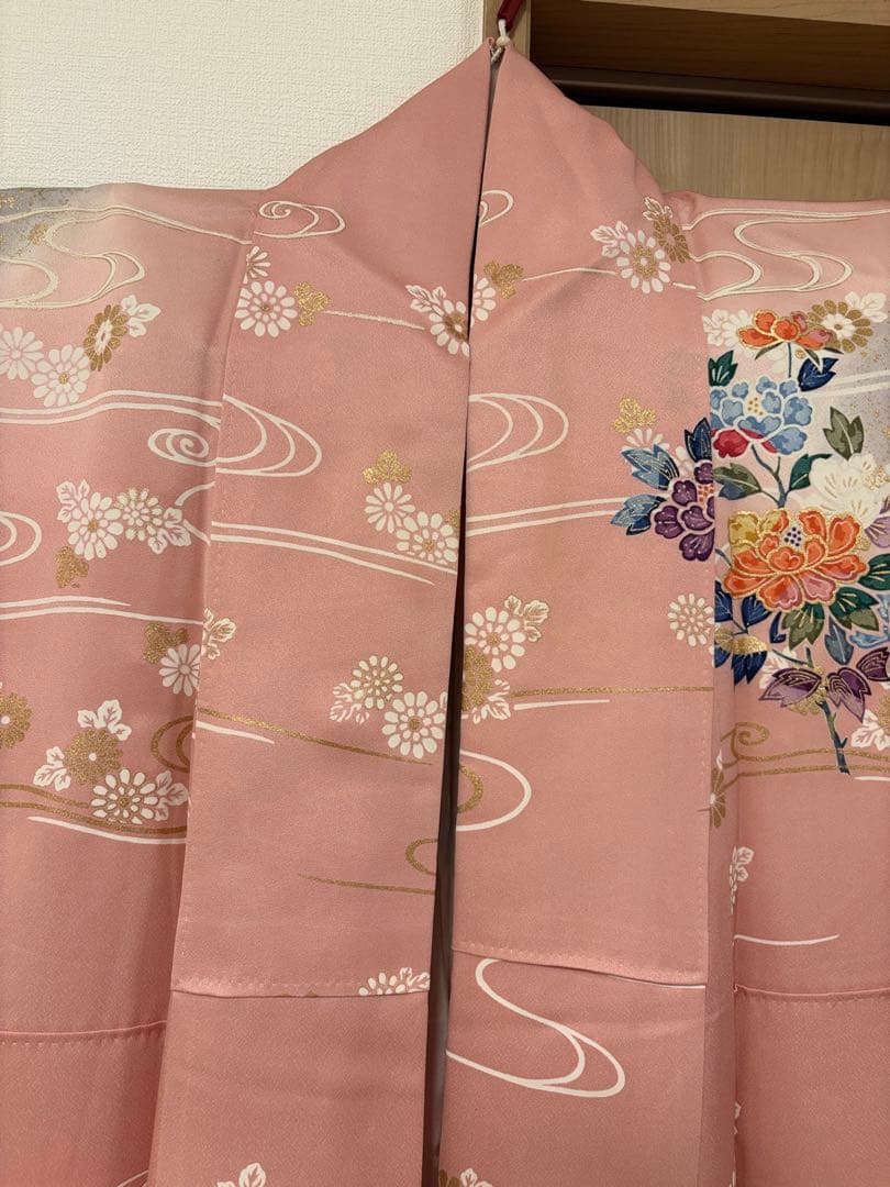 振袖フルセット ピンク グレー 古典柄 金彩 ミントグリーンsMH2512141