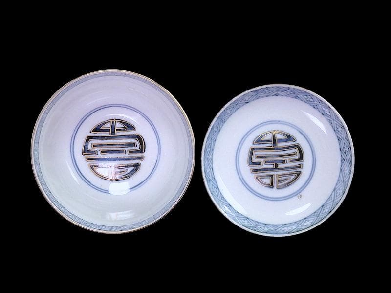 古伊万里　金襴手　鳳凰に赤玉唐草の図　大振蓋茶碗　AS-CXo