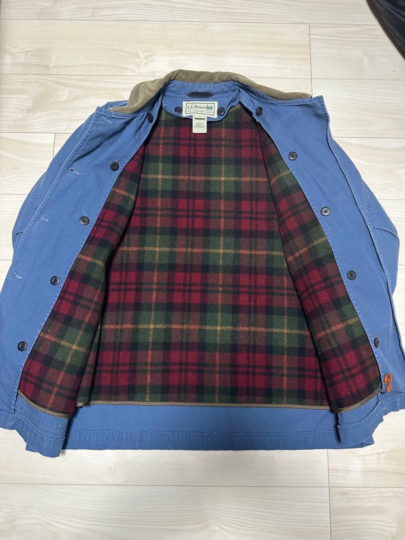 【レアカラー超美品】L.L.Beanハンティングジャケット ブルー ライナー付き