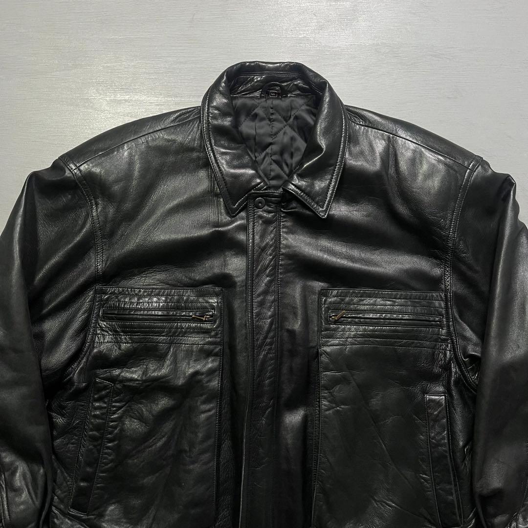vintage A-2 レザージャケット　深水光太　ショート丈　羊革　短丈　黒