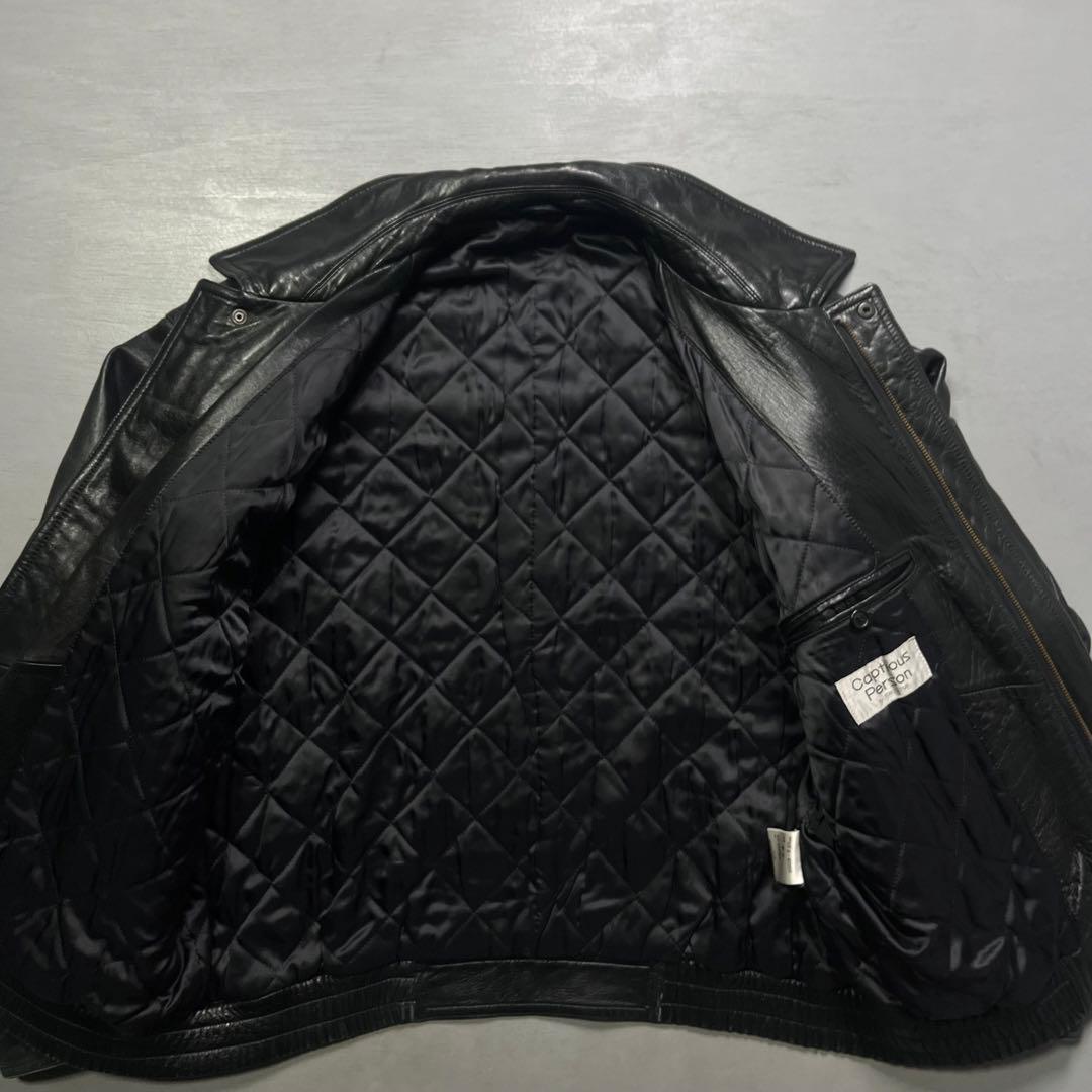 vintage A-2 レザージャケット　深水光太　ショート丈　羊革　短丈　黒