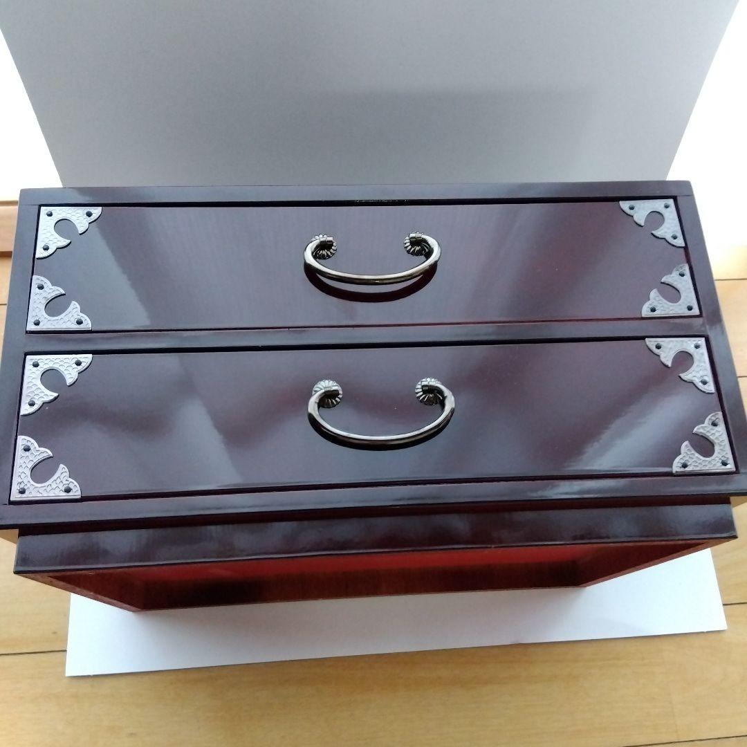 仙台箪笥　仙台タンス　ミニタンス　漆塗り　ためぬり　二つ引　希少品　アンティーク