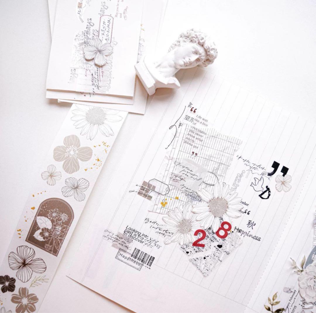 新品　枠素材のおすそ分け　コラージュベース素材　5種　100頁　160枚