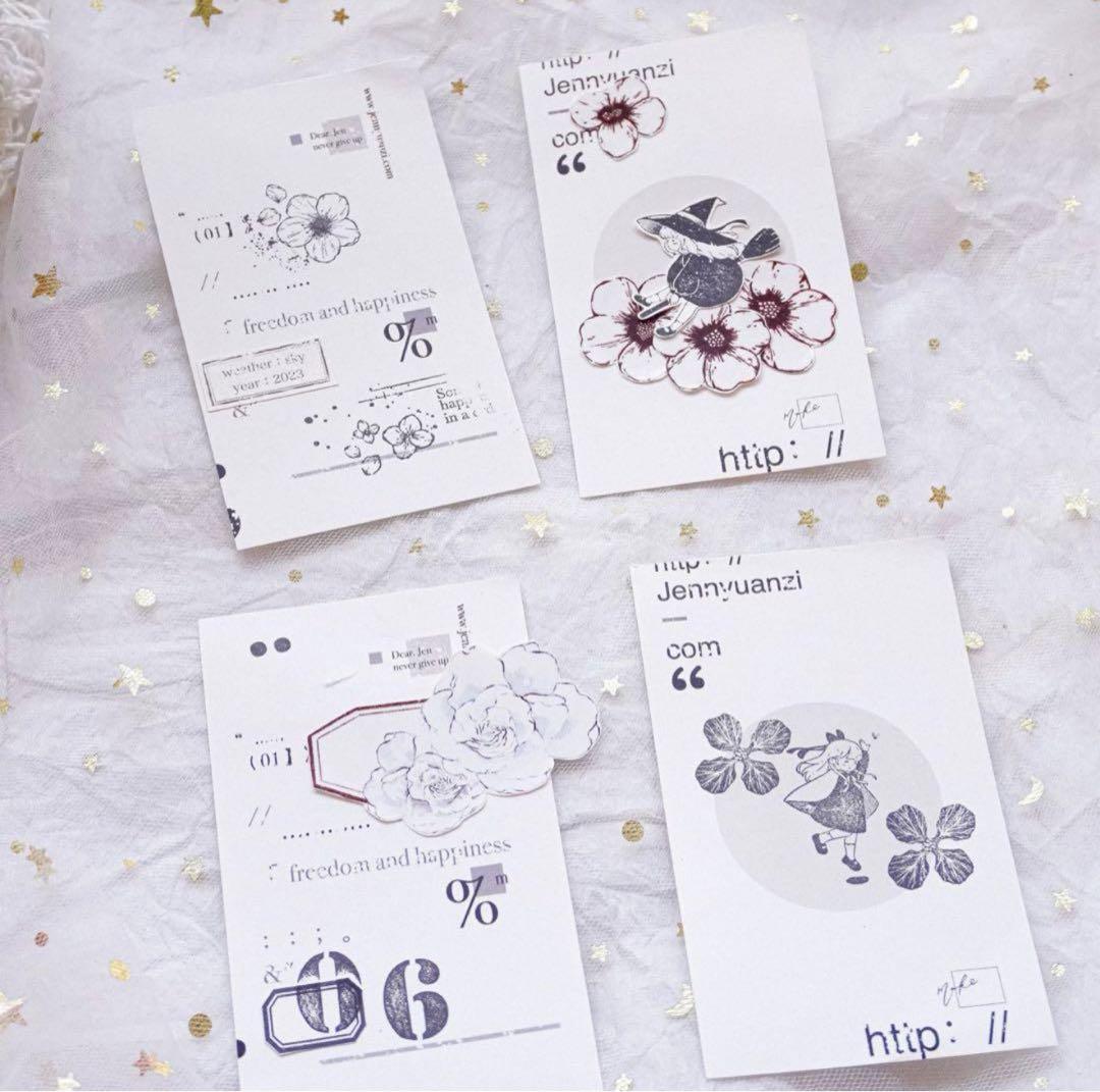 新品　枠素材のおすそ分け　コラージュベース素材　5種　100頁　160枚