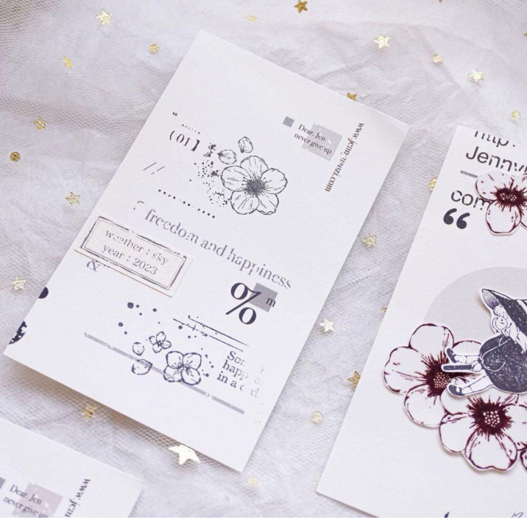 新品　枠素材のおすそ分け　コラージュベース素材　5種　100頁　160枚