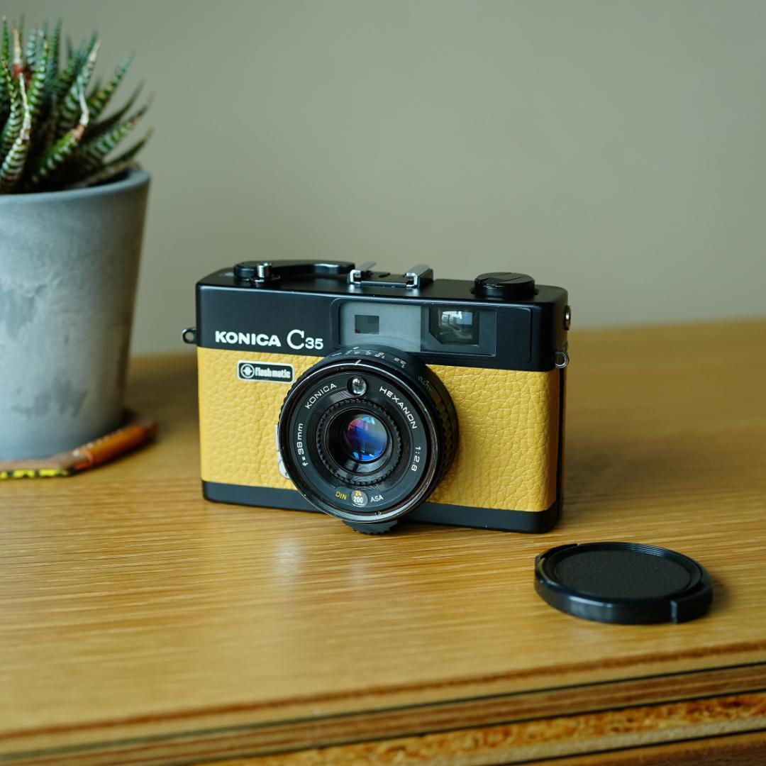 Konica C35 flash matic ブラック×イエロー【整備済完動品】