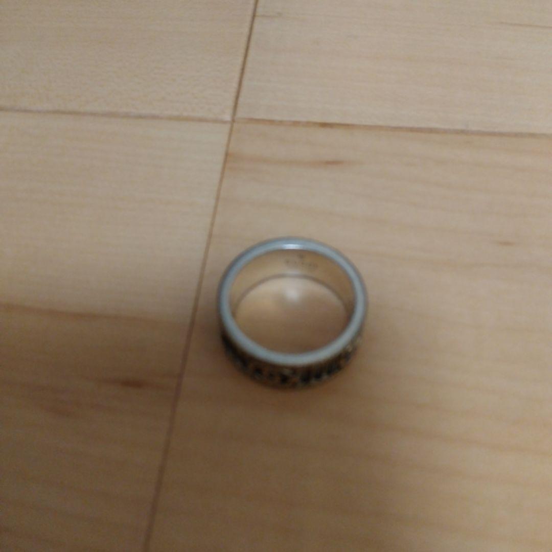 バ*ん様 GUCCI ロゴ入り リング サイズ20 　シルバー925（箱無し・リ