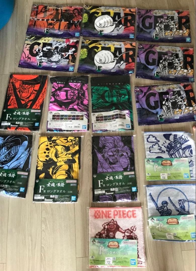 ONE PIECE 一番くじタオルセット 多色デザイン