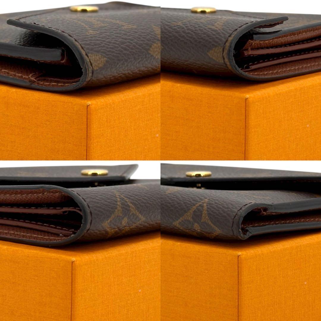 未使用級 新型 ルイヴィトン モノグラム ヴィクトリーヌ 三つ折り財布 茶色