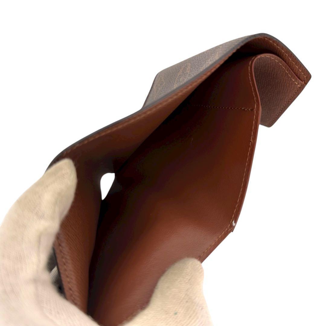 未使用級 新型 ルイヴィトン モノグラム ヴィクトリーヌ 三つ折り財布 茶色