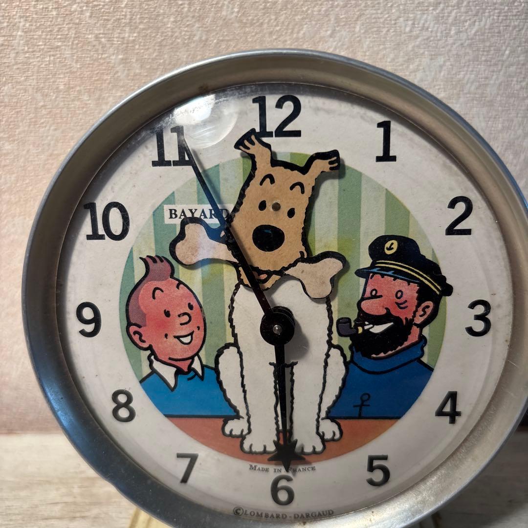 週末限定値段　希少品 フランス BAYARL社タンタンの冒険 置き時計フランス製