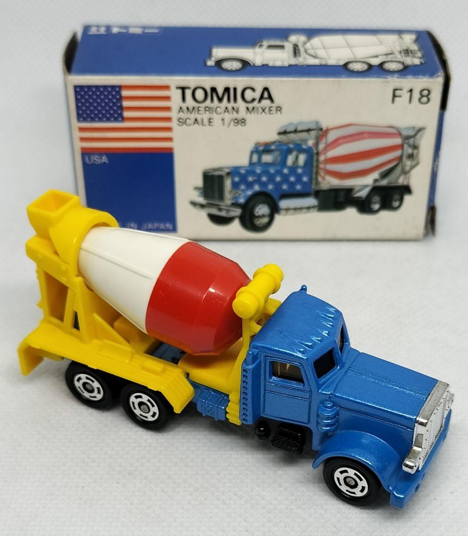 《青箱トミカF18-2-6》アメリカンミキサー車【レアカラー】未使用美品