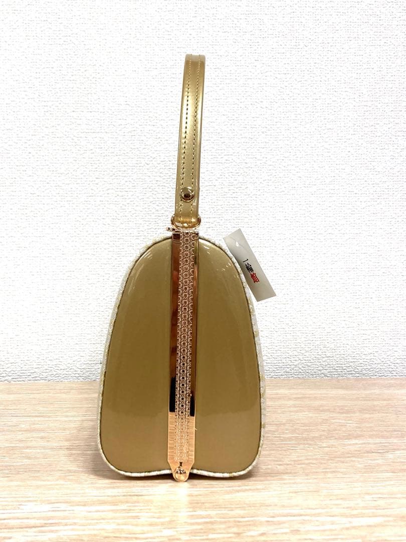 ☆新品未使用☆礼装用佐賀錦ゴールド系草履バッグセット　フリーサイズ