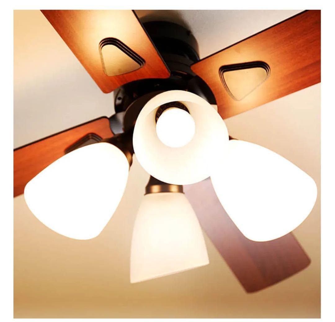 シーリングファンライト 4灯 ガラスシェード