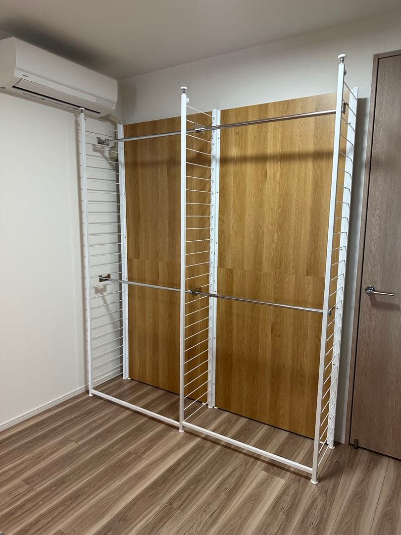 【ディノス】間仕切り収納 ハンガー2段 幅90cm & 2段 連結用幅88cm