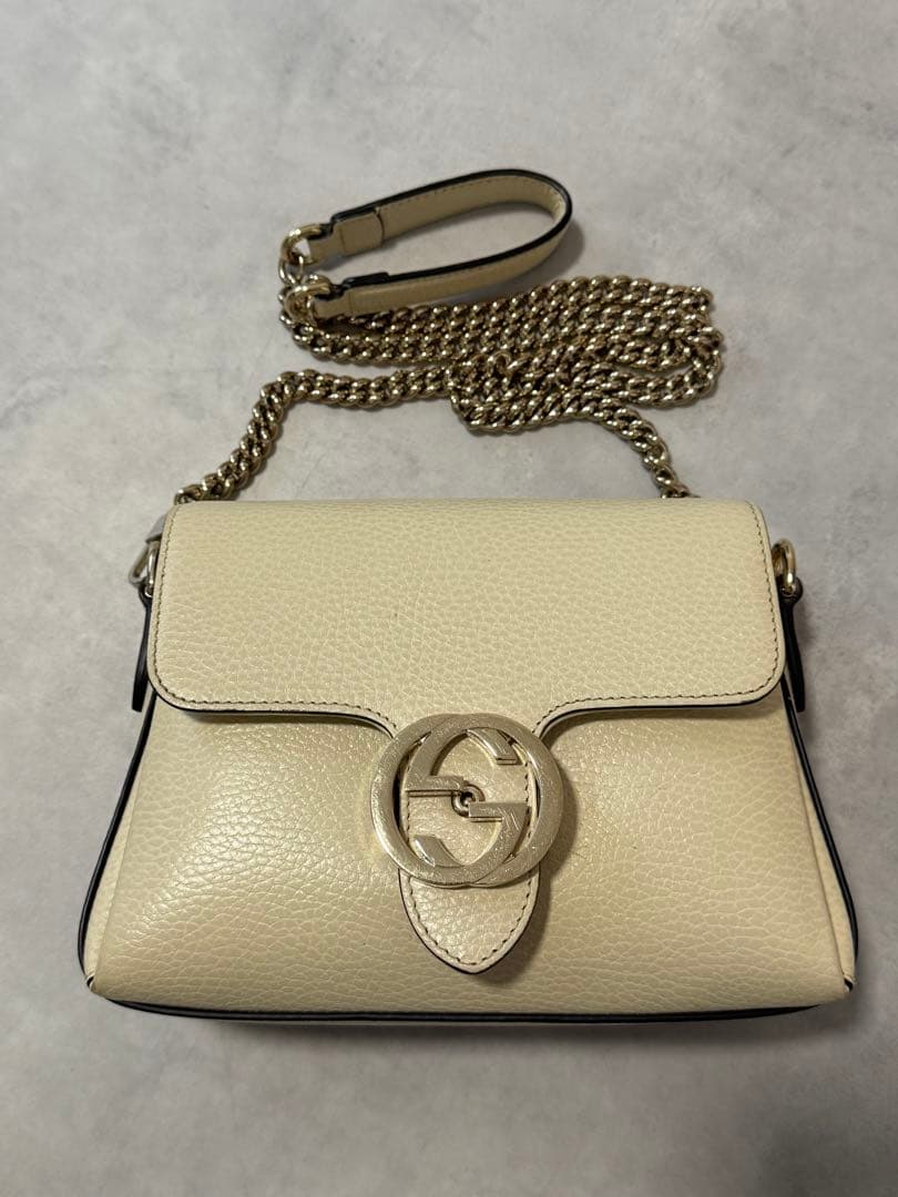 GUCCI アイボリー ショルダーバッグ