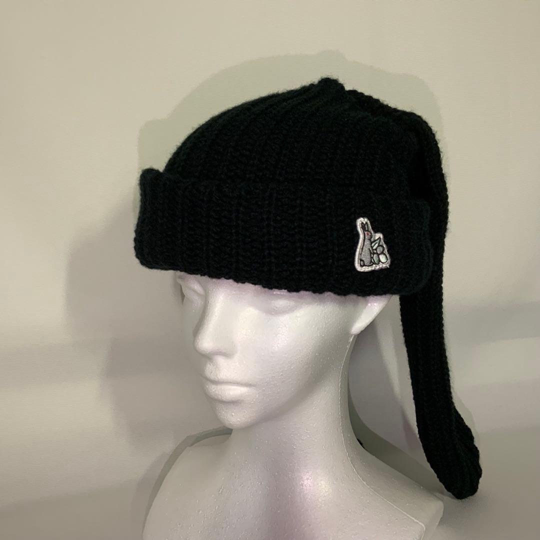 【希少】　FR2 月桃　Bunny Ears Beanie ニット帽　ブラック
