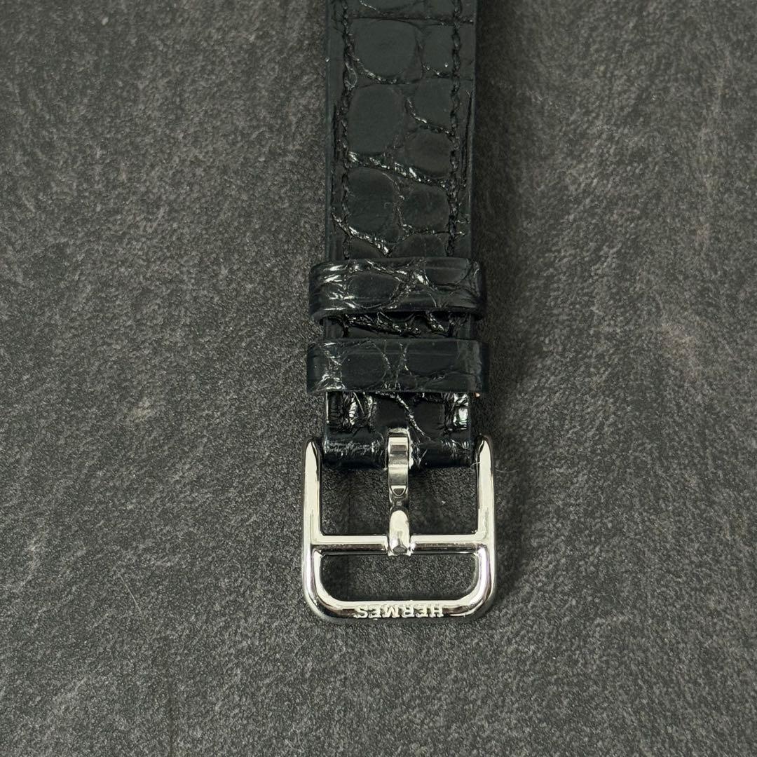 HERMES エルメス クロコダイル 時計 ベルト ケープコッド Hウォッチ C