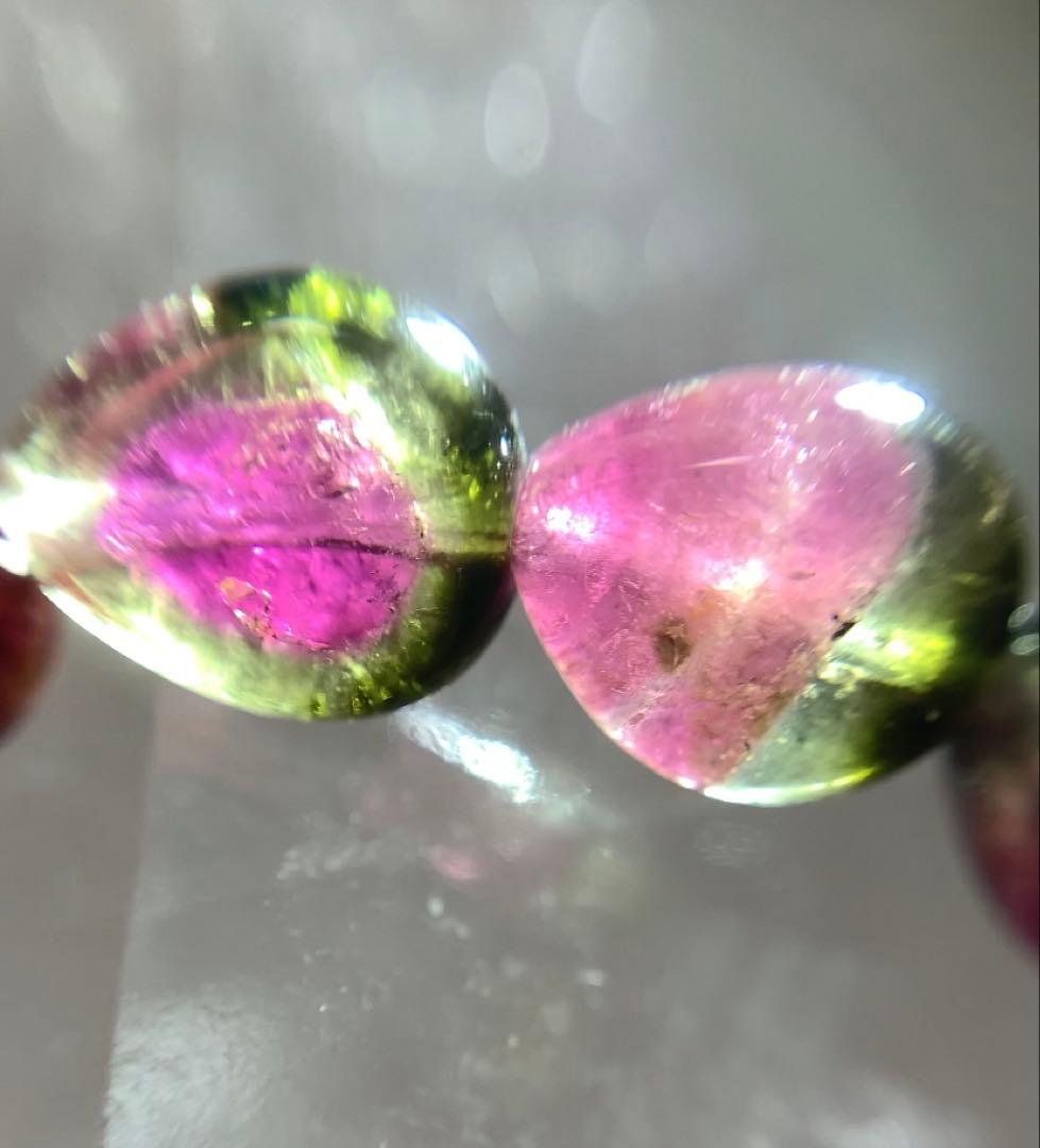 ★ユッキー様★ ウォーターメロントルマリン　雫型　ブレスレット　★高品質宝石質★