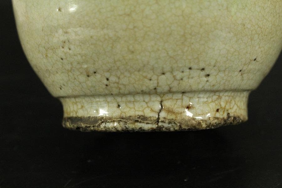 骨董 李朝 白磁 瓶 時代物(A445)