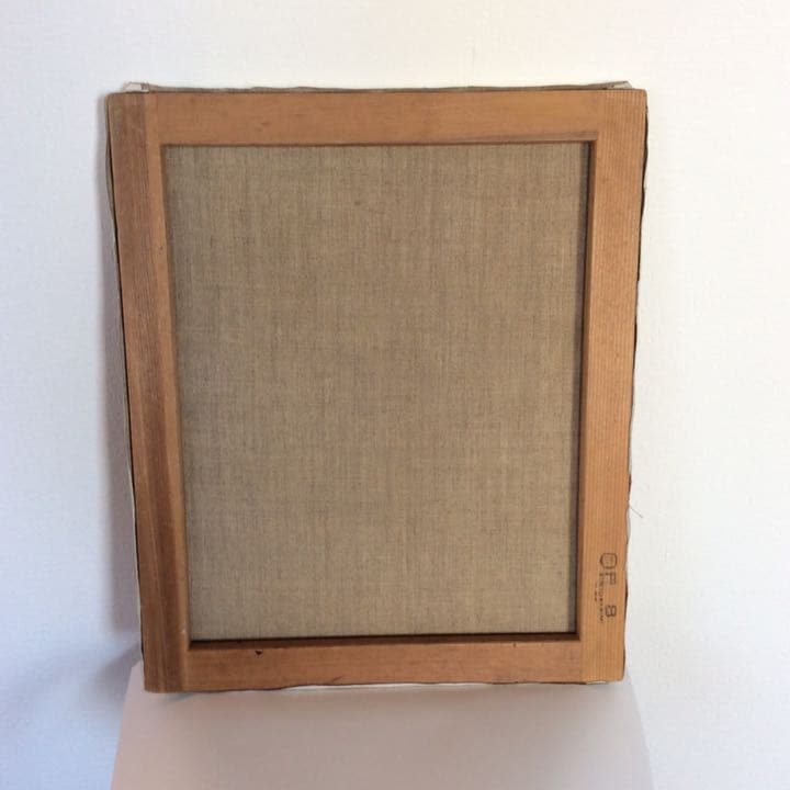 白い花瓶の花（アクリル画）