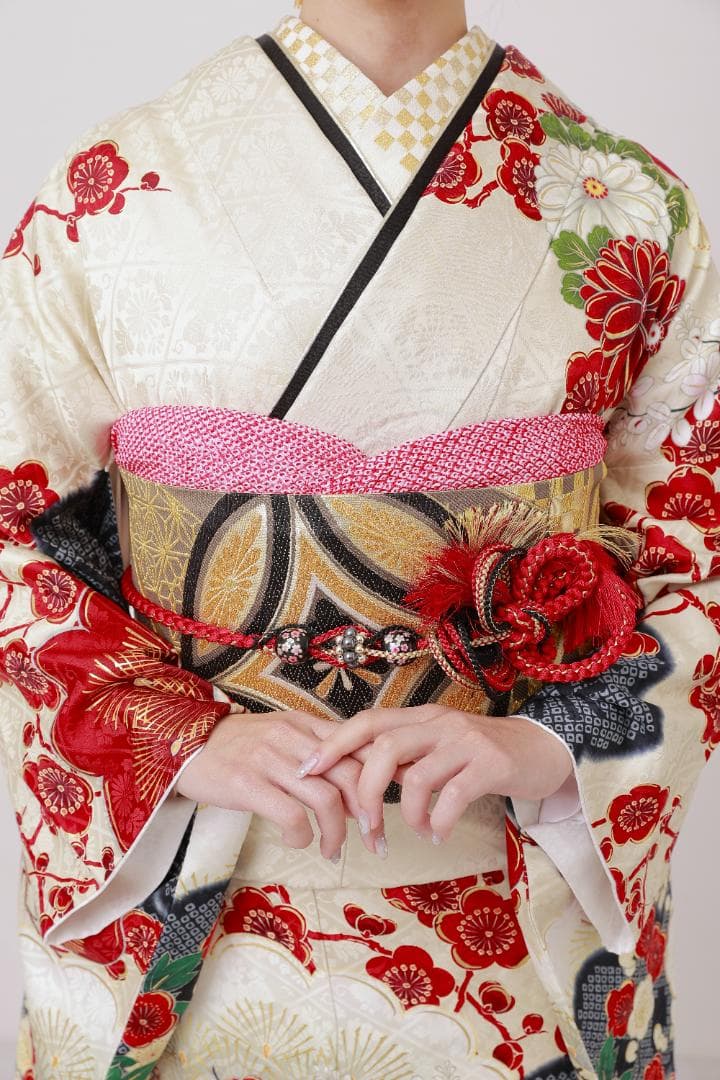 ≪美品≫正絹　振袖9点フルセット【877】【150cm~160cmの方用】