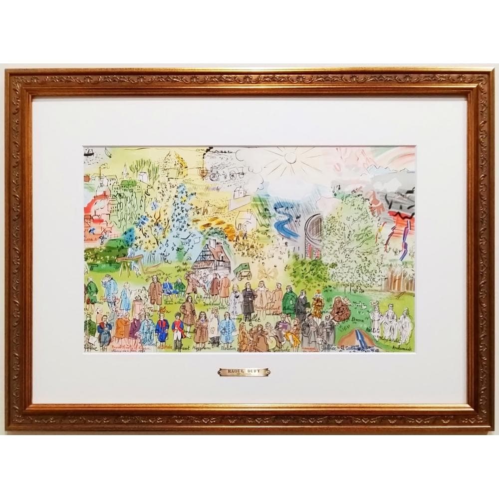 ラウル・デュフィ　画家への手紙　電気の精　1965年　リトグラフ　版画　真作