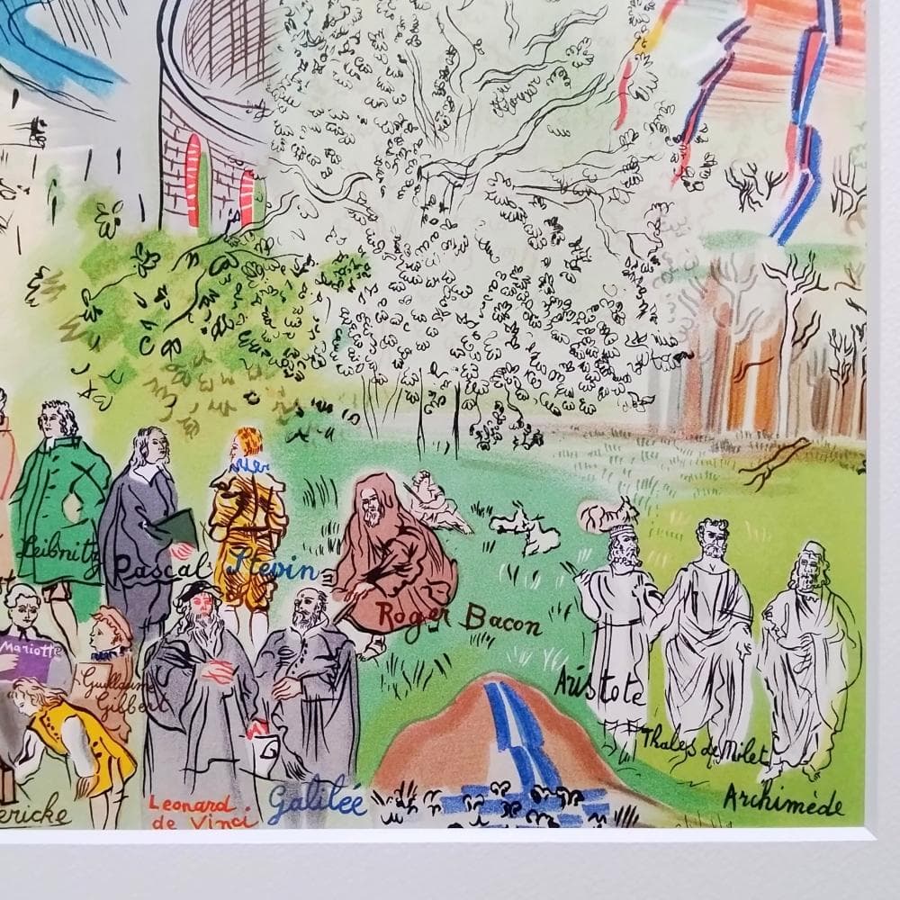 ラウル・デュフィ　画家への手紙　電気の精　1965年　リトグラフ　版画　真作