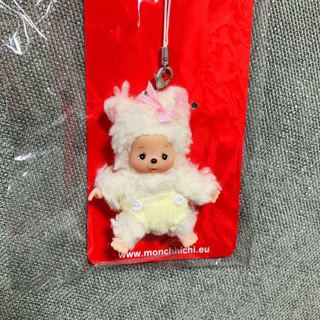 モンチッチ EU 海外限定 ミニ ベビチッチ チャム ひつじ 羊 ストラップ