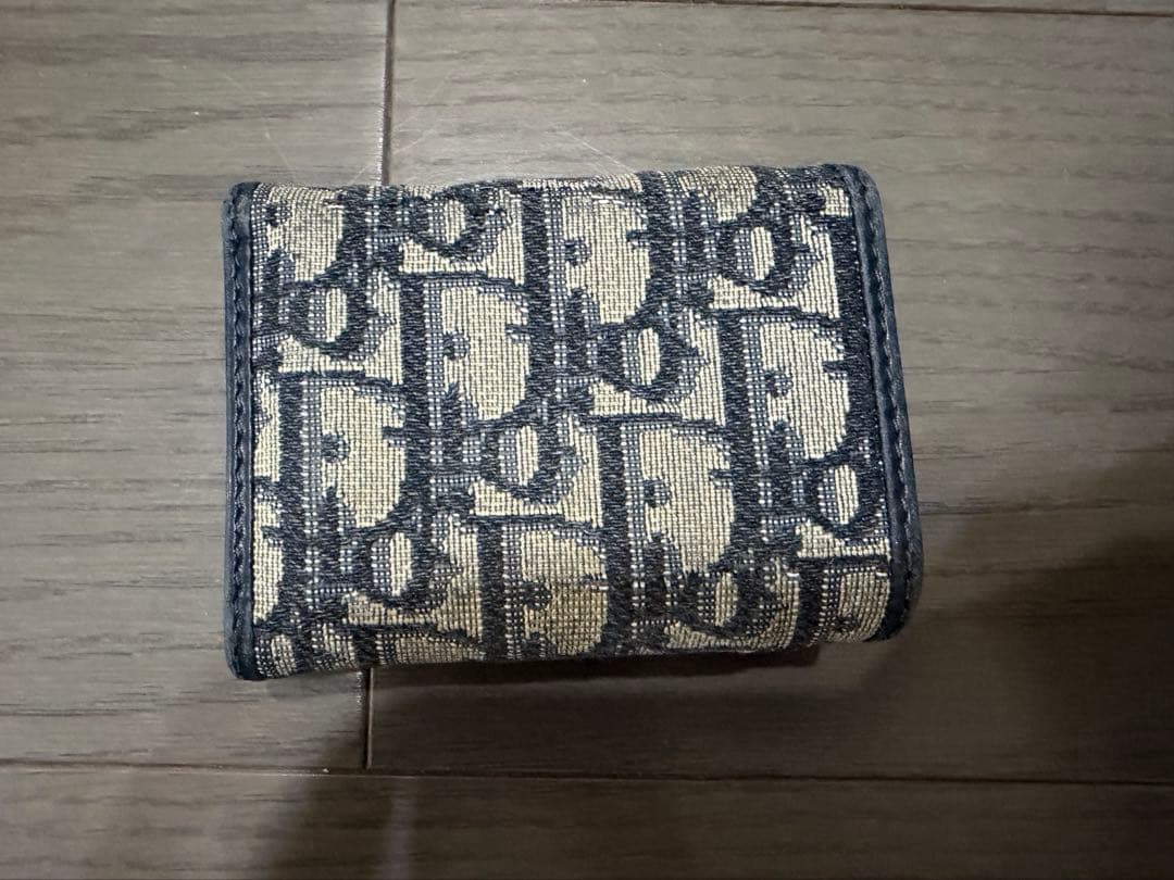 値下げ中！Dior 折りたたみ　コンパクトデニムロゴ入りトロッターミニウォレット
