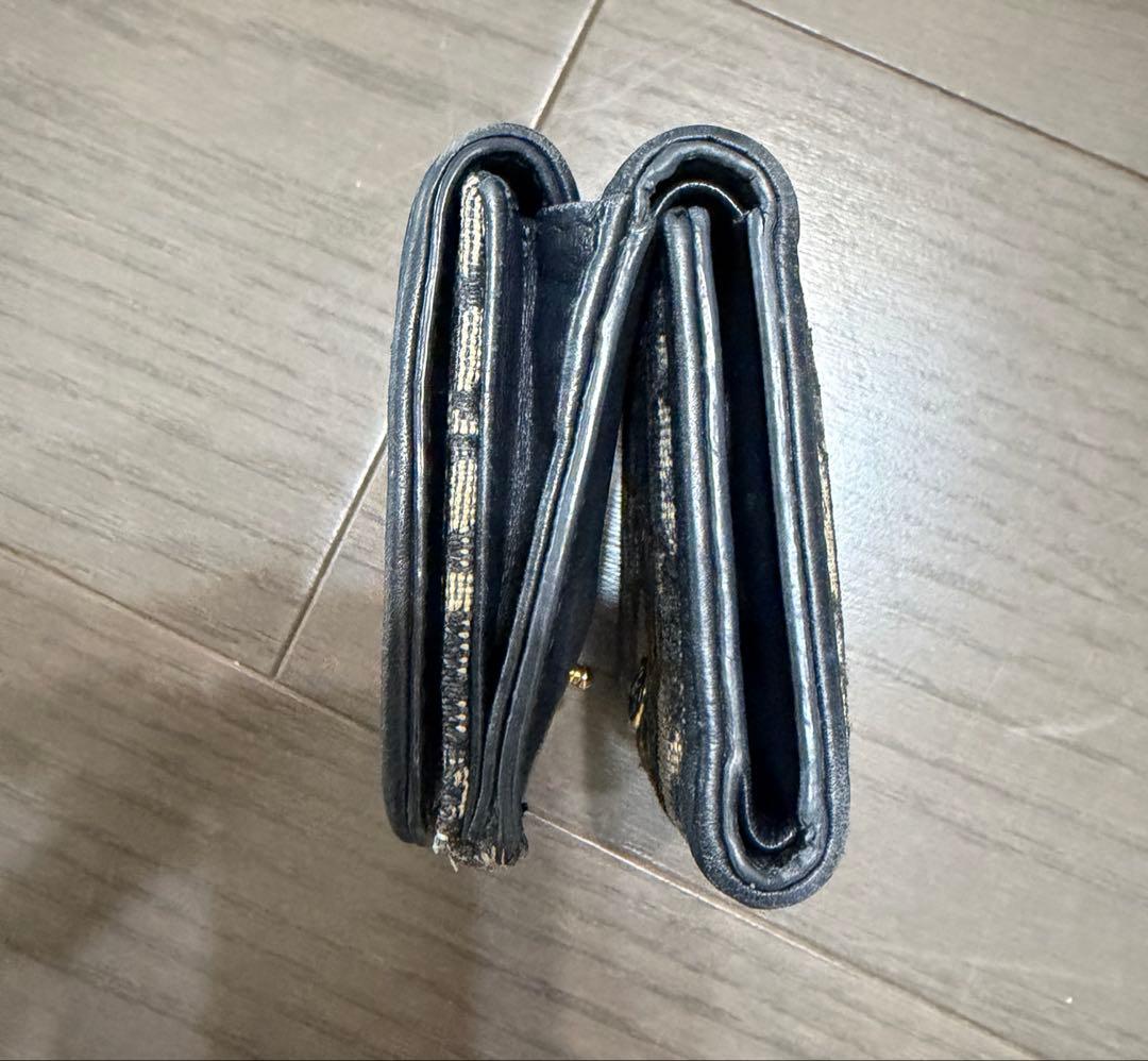 値下げ中！Dior 折りたたみ　コンパクトデニムロゴ入りトロッターミニウォレット