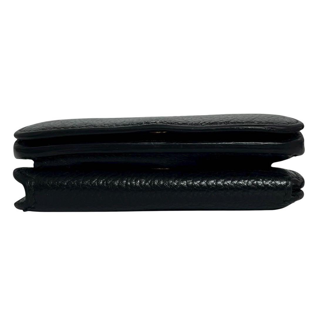 希少✨　バレンシアガ　三つ折り財布　ミニ財布　エブリデイ　レザー　ブラック　黒