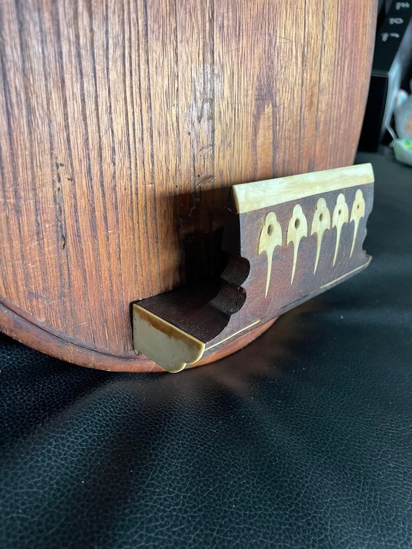 極上品　玉杢　五弦　筑前琵琶 時代物　和楽器