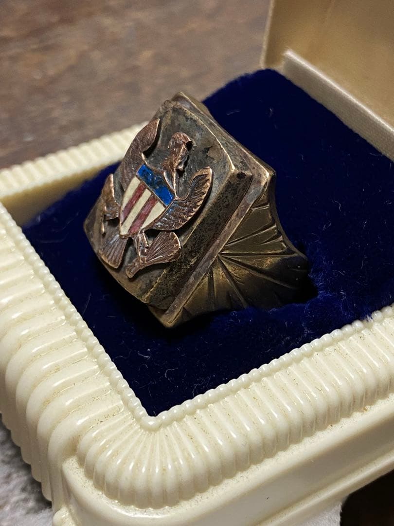 40s'ビンテージメキシカンリングarmyアメリカ国章デザイン ビンテージリング