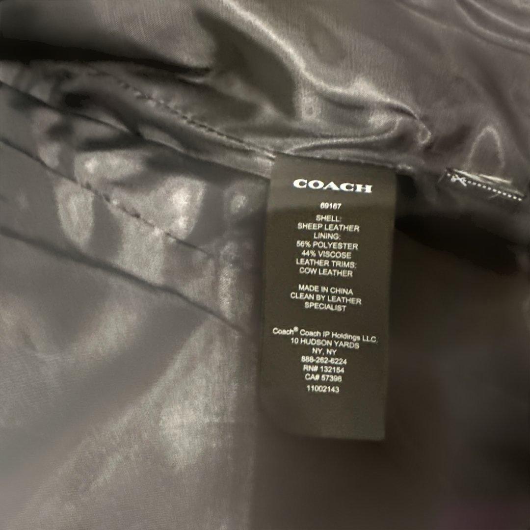 タ*ん様 COACH ブラック レザー シングルライダース XS