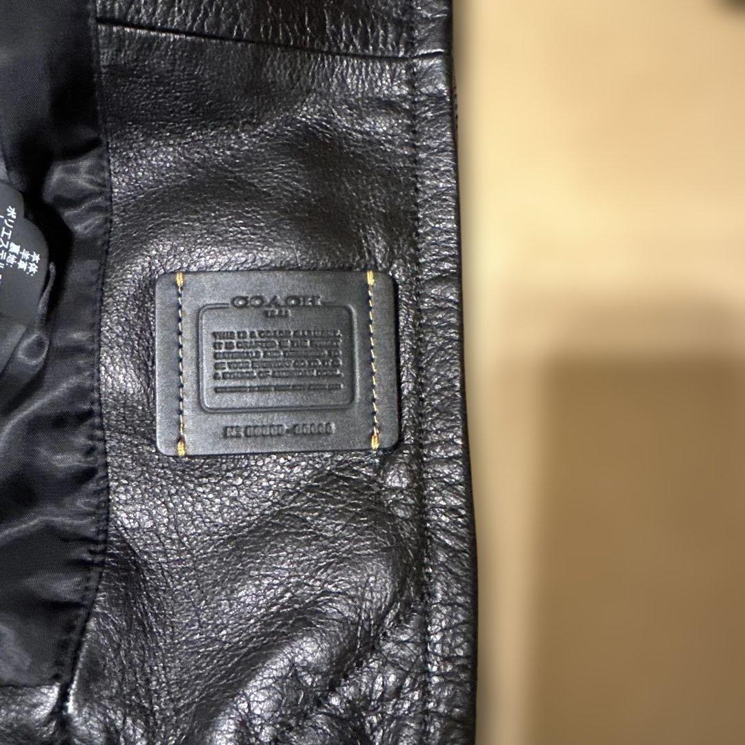 タ*ん様 COACH ブラック レザー シングルライダース XS