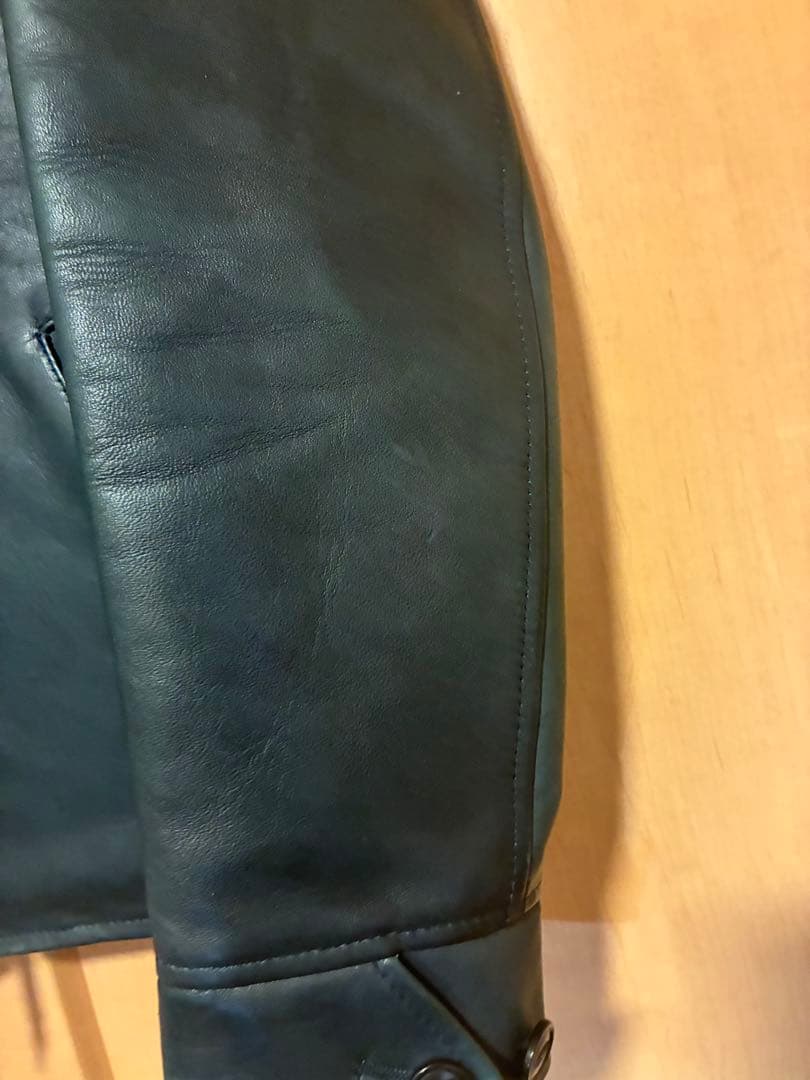 うなぎ　Y2LEATHER レザージャケット　ダークブルー　38