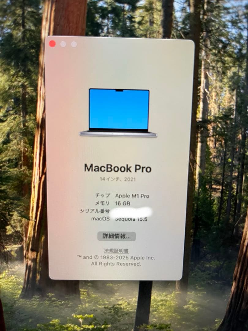 MacBook本体 MacBookPro 14inc M1 Pro 2021 16GB/1TB