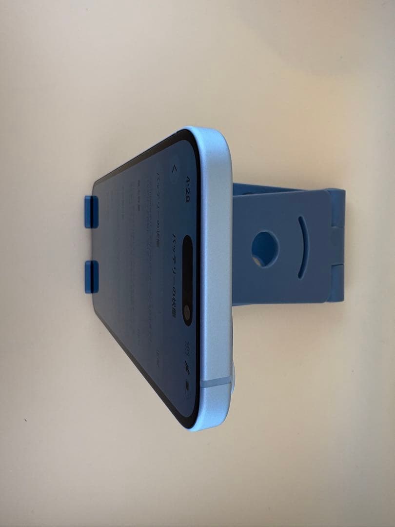 Iphone15ブルー128gb SIMフリーバッテリー純正85％