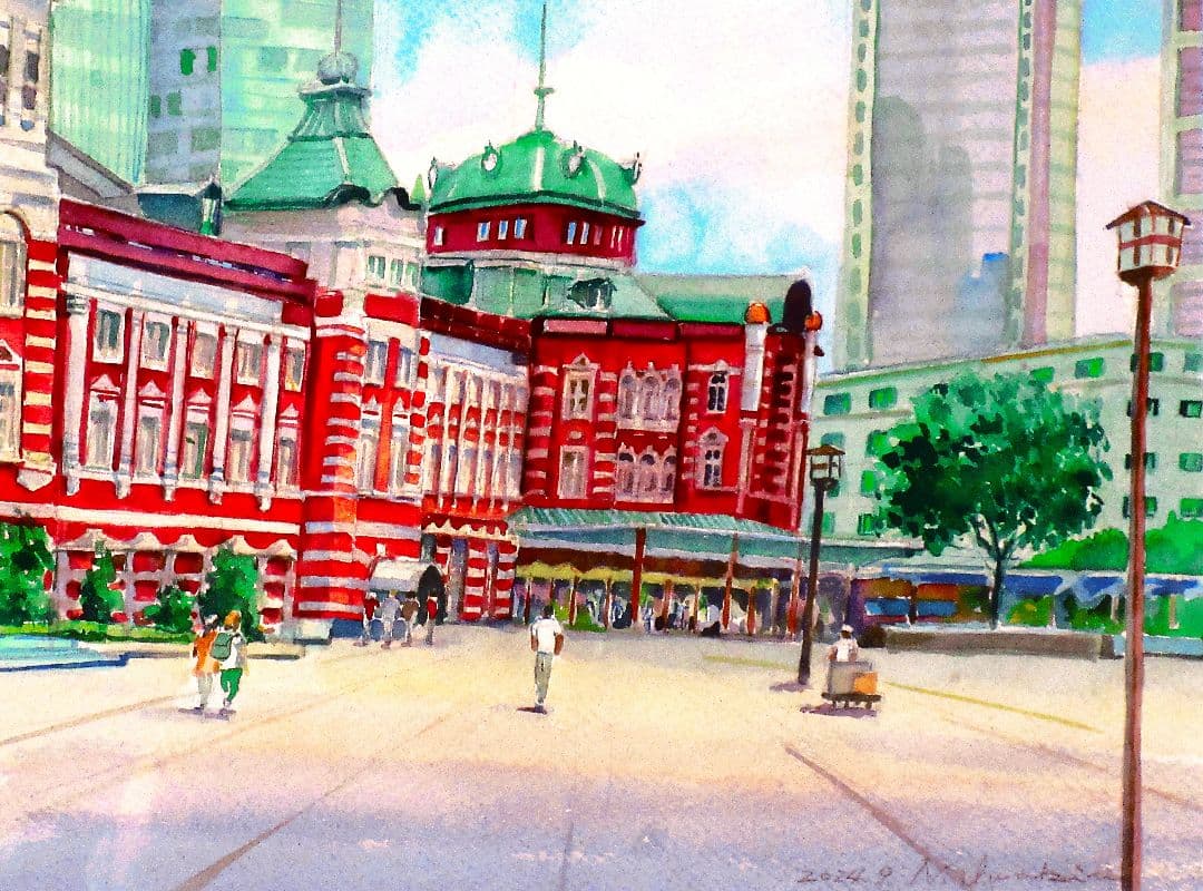 東京駅 水彩画 2025年作