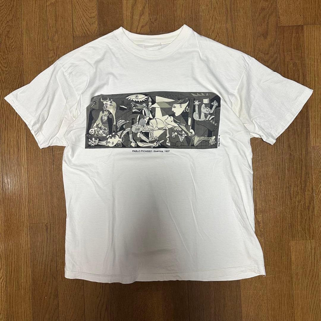 【名作アートT】90s ヴィンテージ パブロ・ピカソ ゲルニカ Tシャツ XL