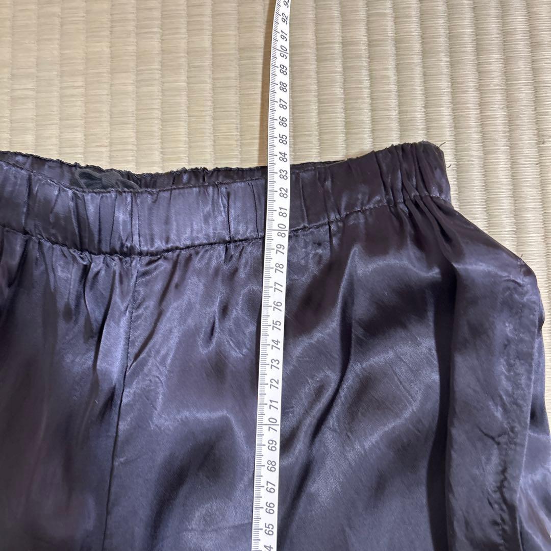 【コム デ ギャルソン】黒サテン サルエルパンMサイズ　レディース