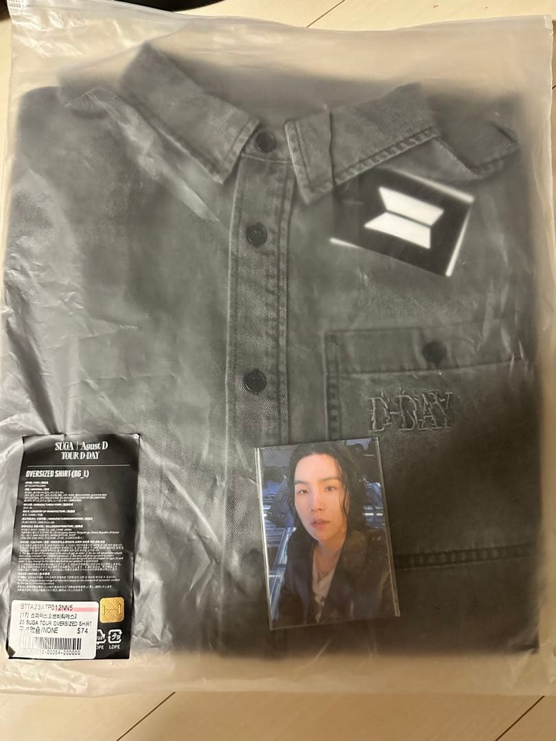 アイドル SUGA Agust D TOUR D-DAY OversizedShirt L