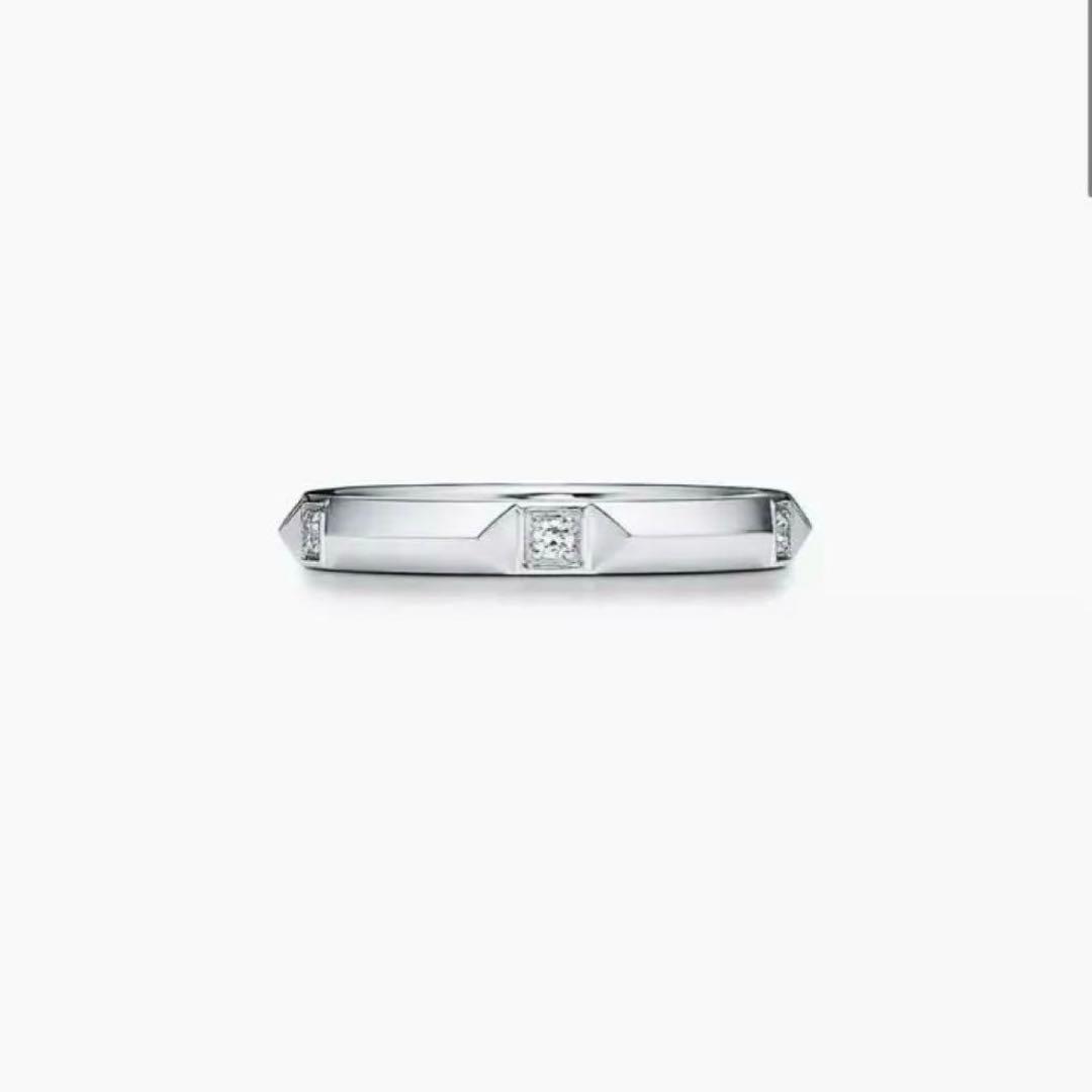 最終値下げティファニー トゥルー バンドリング ダイヤモンド プラチナ US８号