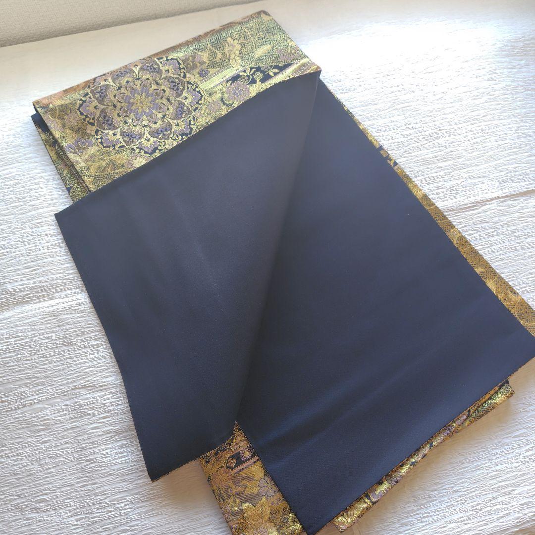 【逸品】袋帯 青銅彫金 華紋 唐花 着物 和装 訪問着 振袖 結婚式 成人式