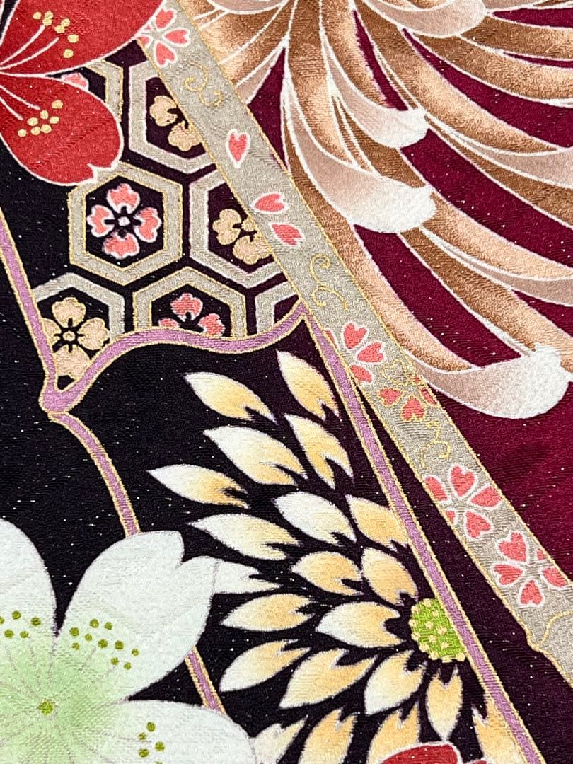 振り袖　フルセット　別誂長襦袢　金彩加工　刺繍入り　銀通し　半襟サービス　710