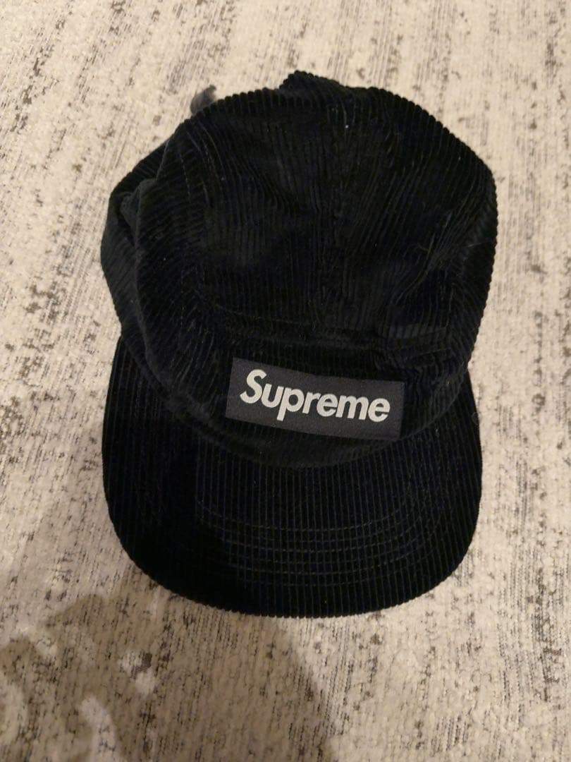 Supreme コーデュロイ ブラックキャップ