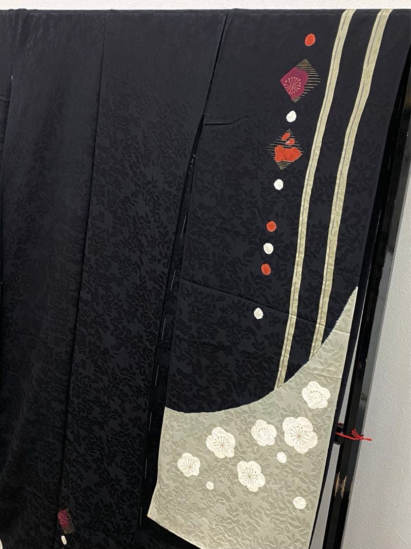 振袖 仮絵羽 金駒 銀駒 金彩 紋意匠 牡丹 正絹 未仕立て品 八掛付き